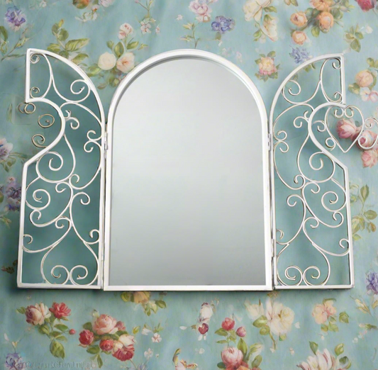 Charming ornate shutter mirror